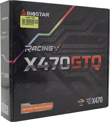 Мат. плата BioStar X470GTQ (RTL) AM4 X470 2xPCI-E+DVI+HDMI GbLAN SATA MicroATX 4DDR4