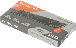 SSD накопитель SunWind NV3 SWSSD512GN3T 512ГБ, M.2 2280, PCIe 3.0 x4,  NVMe,  M.2,  rtl