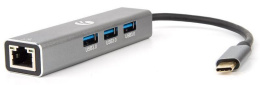 Переходник VCOM DH311A USB хаб, док-станция, Type-C m - 1 x LAN RJ-45+3xUSB 3.0 f