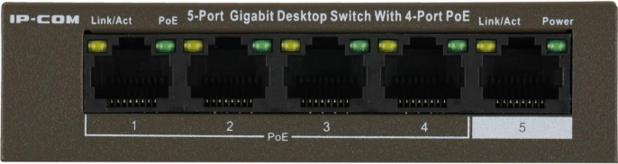 Коммутатор IP-COM G1105P-4-63W, неуправляемый