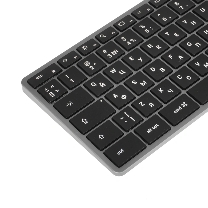 Беспроводная клавиатура Satechi Slim X3 Bluetooth Keyboard-RU. Раскладка - Русская. Цвет- Серый космос.