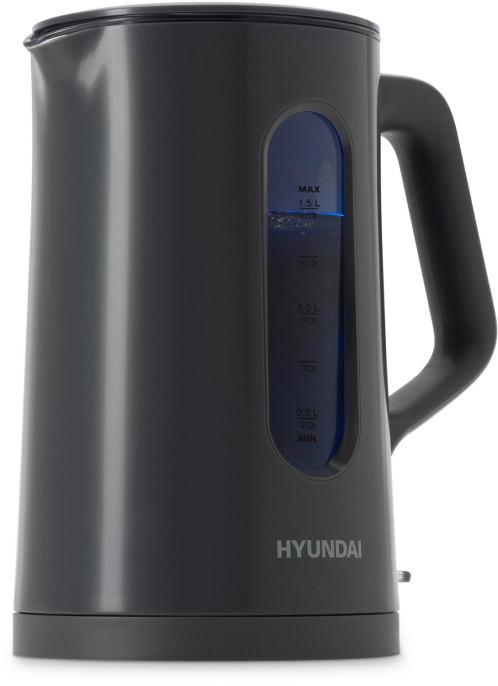 Чайник электрический Hyundai HYK-G4508 1.5л. 1700Вт серый/прозрачный корпус: стекло