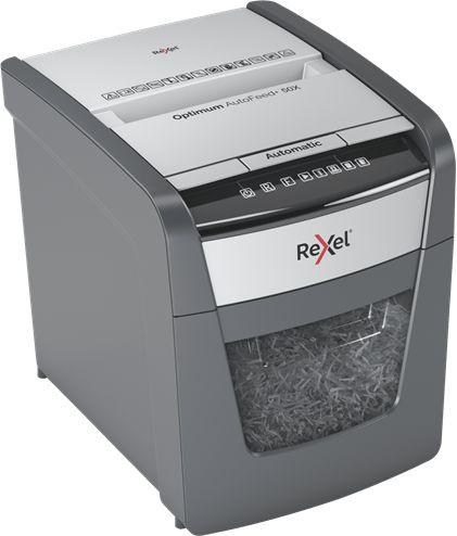 Уничтожитель бумаг Rexel Optimum AutoFeed 50X, с автоподачей, P-4, 4х28 мм, 50 лист. одновременно, 20л [2020050xeu]