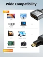 Адаптер CABLETIME CP46G (CT-DHF8K-AG) 8K Micro HDMI/HDMI «папа-мама» - алюминий + корпус из ПВХ