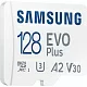 Micro SecureDigital 128GB Samsung EVO Plus Memory Card MB-MC128KA A2, Video Class 30, UHS Class 3 MB-MC128KA/APC/KR/AM