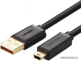 Кабель UGREEN US132 30472 USB 2.0 A Male to Mini 5 Pin Male Cable. Длина: 2м. Цвет: черный (30472_)