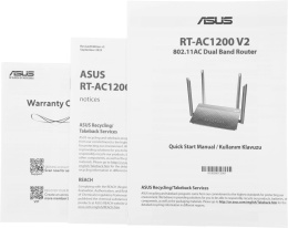 Роутер беспроводной Asus RT-AC1200 V2 (RT-AC1200) AC1200 10/100BASE-TX черный