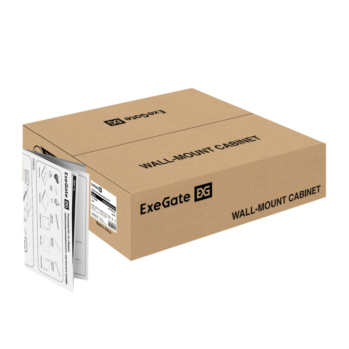 Шкаф телекоммуникационный 19" настенный 4U ExeGate EC-WM-4U.600.G.BLACK 19”, 4U, 600x600x280mm ШхГхВ , передняя дверь закаленное стекло, съемные боковые панели, пыле- и влагозащита IP23, черный RAL 9004 EX300262RUS