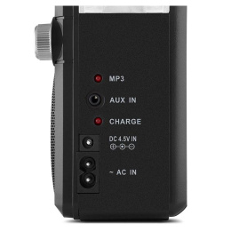 Радиоприемник SVEN SRP-355, черный мощность 3 Вт RMS , FM/AM/SW, USB, SD/microSD, фонарь, встроенный аккумулятор