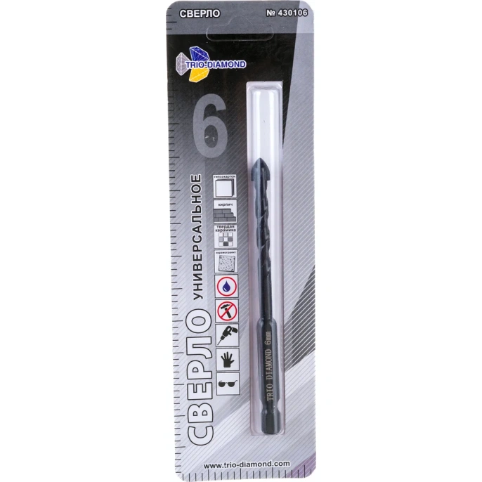 Сверло универсальное TRIO-DIAMOND 6 мм 430106