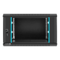 Exegate EX298605RUS Шкаф телекоммуникационный 19" настенный 6U ExeGate EC-WM-6U.450.G.BLACK 19”, 6U, 600x450x370mm ШхГхВ , передняя дверь закаленное стекло, съемные боковые панели, пыле- и влагозащи