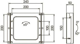 Кронштейн для телевизора Kromax VEGA-8, 15-42", настенный, наклон, черный [24048]