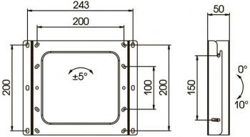 Кронштейн для телевизора Kromax VEGA-8, 15-42", настенный, наклон,  черный [24048]