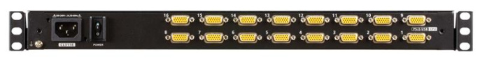 KVM консоль ATEN 18.5" 16-Port PS/2-USB VGA Single Rail WideScreen LCD KVM Switch CL3116NX-ATA-RG