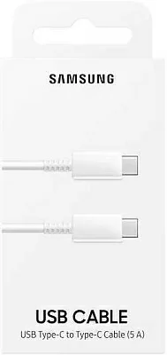 Кабель Samsung EP-DN975BWRGRU USB Type-C (m) USB Type-C (m) 1м белый (упак.:1шт)