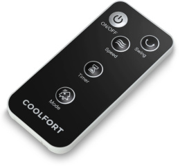 Вентилятор настольный Coolfort CF-2019 40Вт скоростей:3 ПДУ белый/фиолетовый