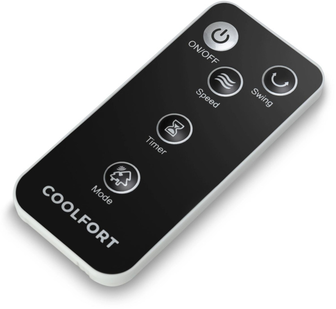 Вентилятор настольный Coolfort CF-2019 40Вт скоростей:3 ПДУ белый/фиолетовый