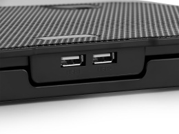 Подставка для ноутбука Buro BU-LCP150-B213, 15", 335х265х22 мм, 1хUSB, вентиляторы 2 х 140 мм, 480г, черный