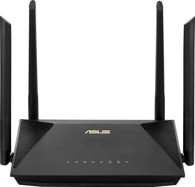 Wi-Fi роутер ASUS RT-AX1800U,  Wi-Fi 6,  AX1800,  2.4/5ГГц, 3 LAN,  1xUSB, черный