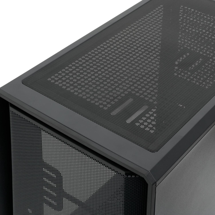 Корпус без блока питания Case HSPD M331, Mesh Mini-tower, Black, TG, 0.4 SPCC, no fans mATX, mITX 175/329/170mm 1x2.5", 2x3.5", 4xPCI 1xUSB-A 3.0, 1xUSB-A 1.0 370x220x408mm (M331-TGBK)
