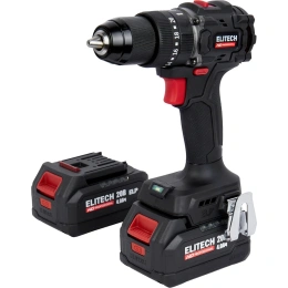 Аккумуляторная ударная дрель Elitech CD 20ISL2 (20В, 2х4Ач, 60Нм, BL) HD 205723