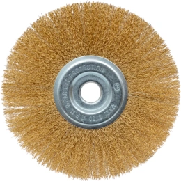 Щетка плоская (200х22.2 мм; латунированная волнистая 0.35 мм) для УШМ Elitech 1820.075000