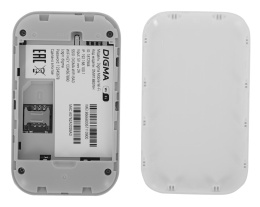 Модем 3G/4G Digma Mobile Wi-Fi DMW1880 micro USB Wi-Fi Firewall +Router внешний белый (DMW1880WH)