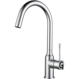 Смеситель RIVELATO Rivelato Смеситель для кухни Garda U-обр. D-35мм, монтаж: вертикально на раковину, материал: нержавеющая сталь, цвет: хром 1923502 cromo