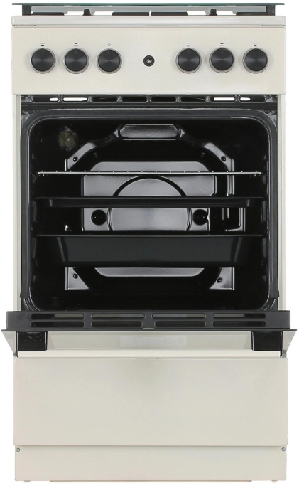 Плита Газовая Gorenje GG5A21BEF бежевый стеклянная крышка реш.чугун
