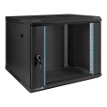 Шкаф телекоммуникационный 19" настенный 9U ExeGate EC-WM-9U.450.G.BLACK (19”, 9U, 600x450x500mm (ШхГхВ), передняя дверь закаленное стекло, съемные боковые панели, пыле- и влагозащита IP23, черный RAL 9004) EX298607RUS