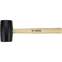 Резиновая киянка TOPEX с деревянной рукояткой 50 мм, 340 г 02A343