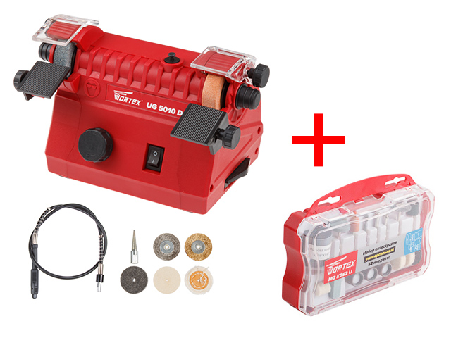 Многофункциональный заточный станок WORTEX UG 5010 D в кор. + АКЦИЯ набор аксессуаров UG5010D0021A1