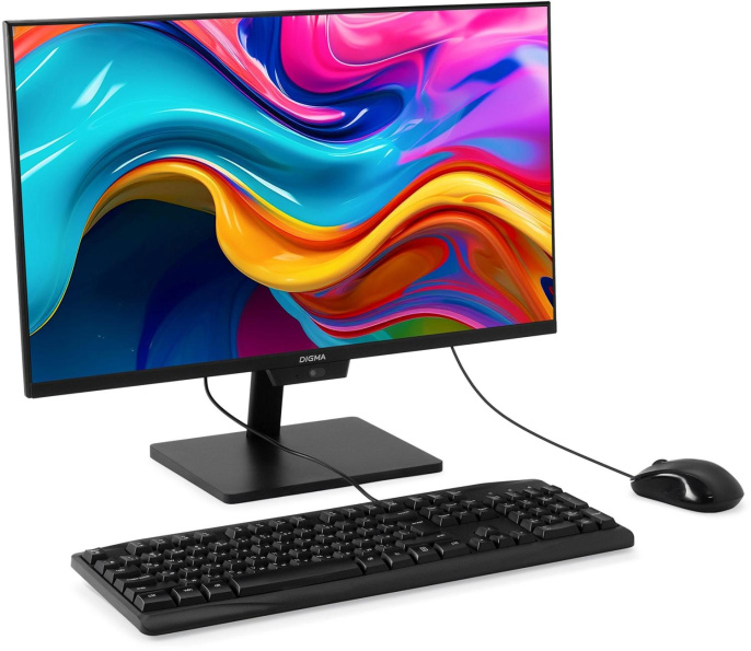 Моноблок Digma Action 23.8" Full HD Ryzen 5 3500U 2.1 8Gb SSD256Gb Vega 8 Windows 11 Pro GbitEth WiFi BT 60W клавиатура мышь Cam черный 1920x1080 DM23R5-8CXW03