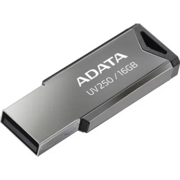 Флешка USB A-Data UV250 16ГБ, USB2.0, серебристый [auv250-16g-rbk]