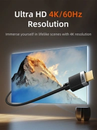 Кабель CABLETIME CH24N (CT-HD4K-AG3) 3 м, HDMI2.0 AM/AM, 4k/60 Гц, позолоченный, черная ПВХ-оболочка