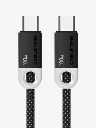 Кабель USB-C CABLETIME CUP1E (CT-CM100-PBW0.5) черный 0,5 м для смартфонов, планшетов