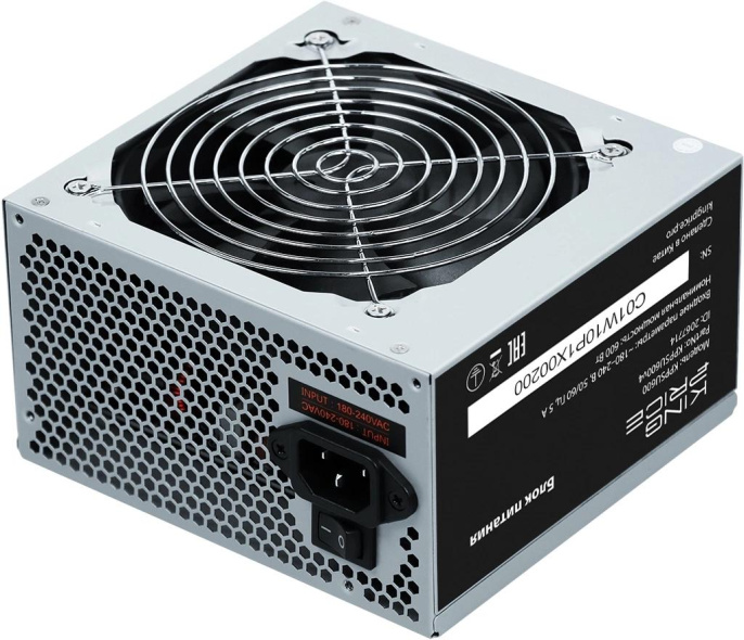 Блок питания KINGPRICE KPPSU600, 600Вт, 120мм, серый [kppsu600v4]