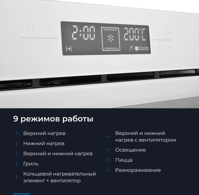 Духовой шкаф Электрический Zugel ZOE601W белый