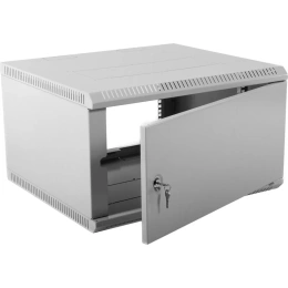 Шкаф коммутационный ЦМО ШРН-Эконом (ШРН-Э-6.350.1) настенный 6U 600x350мм пер.дв.металл 85кг серый 300мм 11кг 180град. 345мм