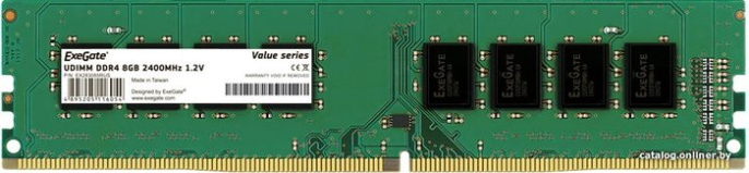 Модуль памяти ExeGate Value DIMM DDR4 8GB PC4-19200 2400MHz EX283085RUS