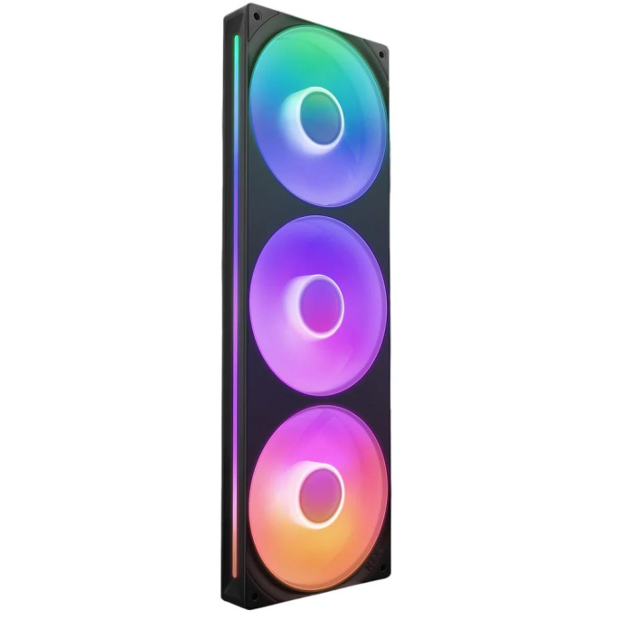 Кулер для корпуса ПК/ Case Cooler NZXT F360 RGB Core 120x120x25mm, 4-pin PWM, RGB, 75.12CFM, 30dBA, 2400RPM, Black, Single-Frame RGB Fan Unit (RF-U36HF-B1)
