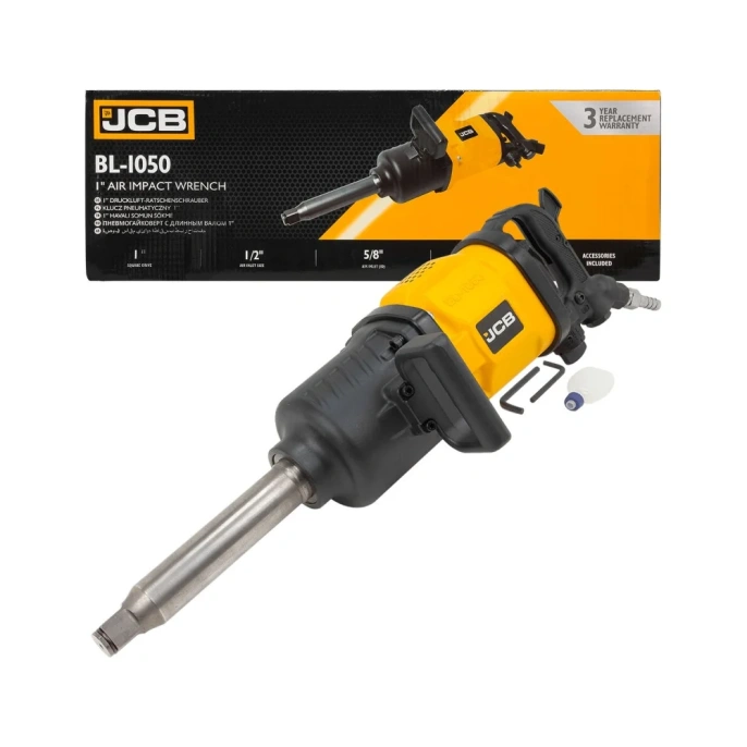 Пневмогайковерт JCB с длинным валом 1" JCB-BL-1050(58326)