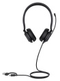 Головная гарнитура Yealink UH35 Dual UC USB-C/A Дуо, Проводная, HD звук, шумоподавление, LED-индикатор, USB-C/A