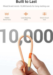 Кабель USB CABLETIME CUP4H (CT-CM60-PBW1) черный, 1 м, 60 Вт
