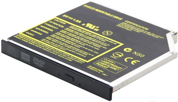Оптический привод Gembird DVD-SATA-01 DVD+/-RW установка: внутренняя, для ноутбука, форм-фактор: slim, интерфейс подключения: SATA, скорость чтения/записи CD: 24, скорость чтения/записи DVD: 8/16