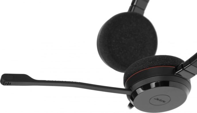 Гарнитура Jabra Evolve 20 UC Duo, для контактных центров, накладные, проводные, черный [4999-829-209]