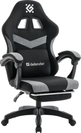 Defender игровое кресло Runa PRO Черн/сер,ткань,класс2,подножка, 64814