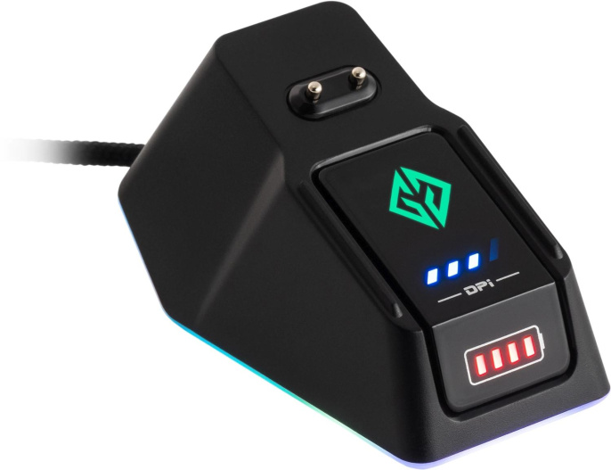Мышь беспроводная GMNG GG-MS400WO, игровая, радио, оптическая, USB, 10000dpi, черный [1899942]