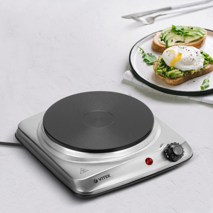 Настольная плита электрическая Vitek VT-3705, стальной