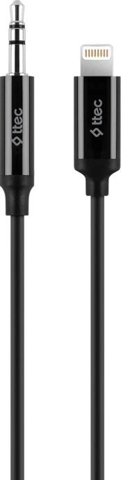 Кабель TTEC 3.5mm Aux - Lightning Sterio Premium Aux Cable. Длина: 1м. Цвет: черный 2DK42S